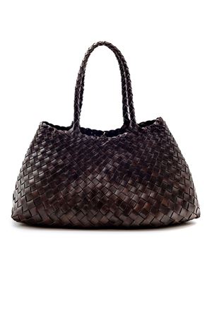 Santa Croce Big dark brown tote bag DRAGON DIFFUSION | 8892DGS6MATDKBROWN